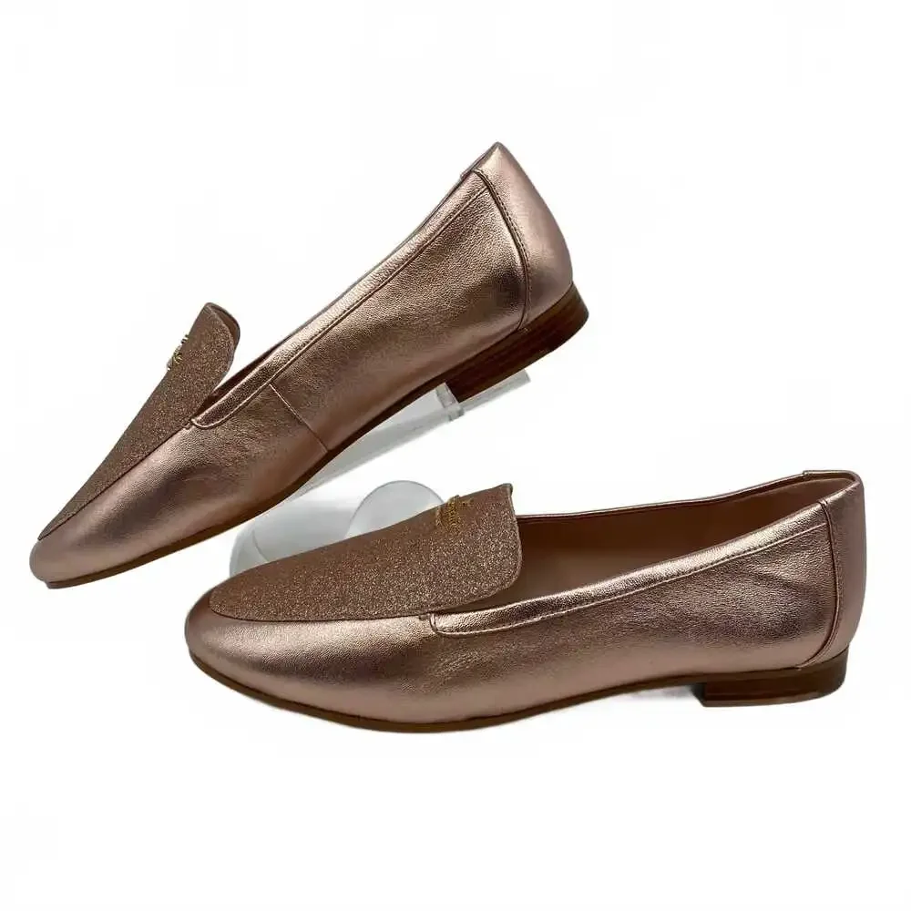Kate Spade Pink City Nights Metallic Glitter Loafers | Women’s Size 8
